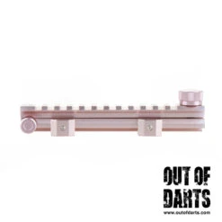 Worker Adjustable Aluminum Picatinny Rail Mount Silver -Out Of Darts OUTOFDARTS WORKERW0316 PICATINY RAIL MOUNT ADJUSTABLE ROSE GOLD RIGHT
