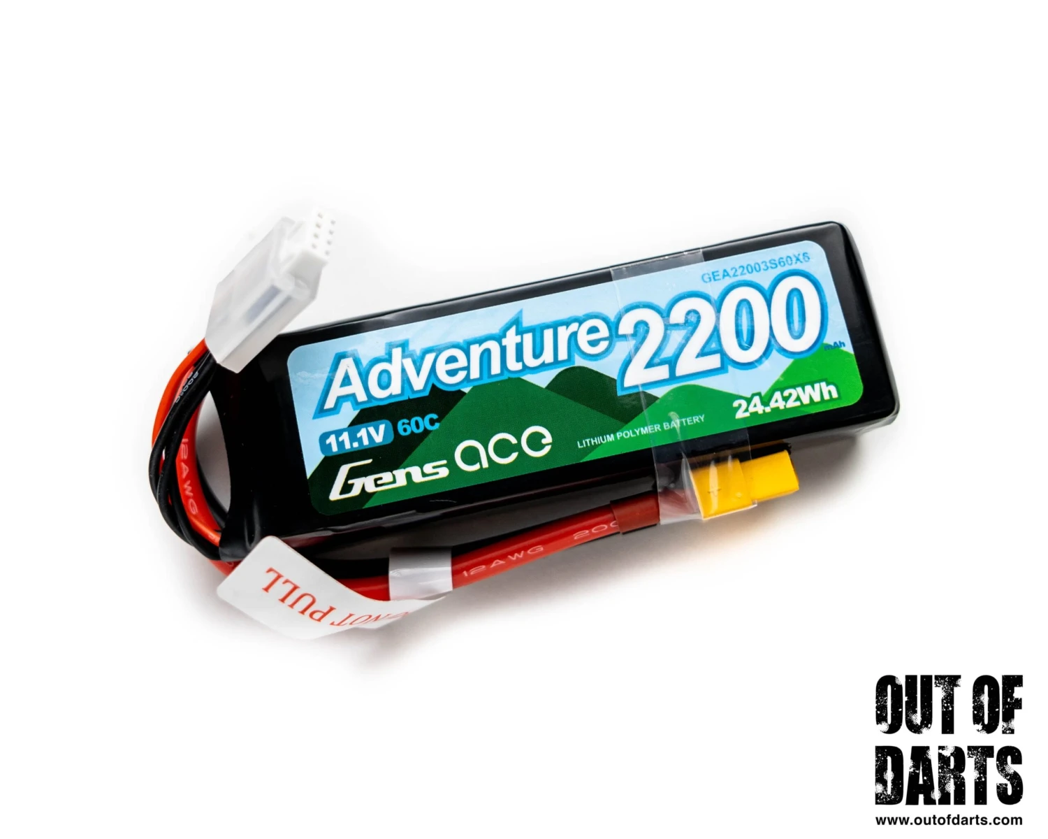 Gens Ace 2200mAh 3S 60C LiPo (XT60) 2 Gens Ace 2200mAh 3S 60C LiPo (XT60) - Image 2