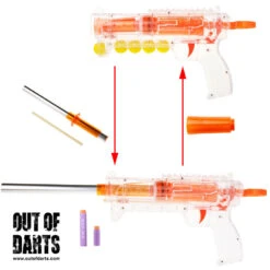 Worker Cheetah Blaster 8 Worker Cheetah Blaster -Out Of Darts OUTOFDARTS WORKER BLASTER CHEETAH W0514 NERF RIVAL