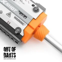 RedCowl Fury X Barrel Collet -Out Of Darts Out of Darts 3D Printed External Parts RedCowl Fury X Barrel Collet installed angled view