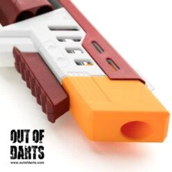 RedCowl Outlaw 3D Cosmetic Kit -Out Of Darts Out of Darts 3D Printed Parts Dart Zone Max Outlaw Cosmetic Kit By RedCowl installed detail