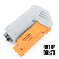 Luchathor Yolo Magwell Mod Kit For The Dart Zone Solo -Out Of Darts Out of Darts 3D Printed Parts Luchathor Yolo Magwell Mod Kit For Dart Zone Solo installed barrel folded away