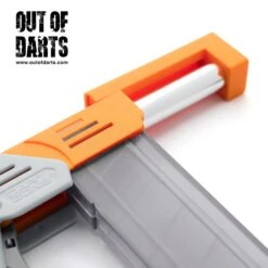 Luchathor Yolo Magwell Mod Kit For The Dart Zone Solo -Out Of Darts Out of Darts 3D Printed Parts Luchathor Yolo Magwell Mod Kit For Dart Zone Solo installed with mag inserted detail
