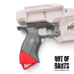 Stryfe Heel (+2 Comfort) -Out Of Darts Out of Darts 3D Printed Parts Nerf Stryfe Heel Grip Extension With Sling Point installed on blaster
