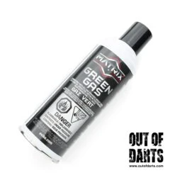 Matrix G-1000 Power Green Gas For 40MAX 5 Matrix G-1000 Power Green Gas For 40MAX -Out Of Darts Out of Darts 40 Max HPA Airsoft G 1000 Power Green Gas for 40 MAX Shells angled