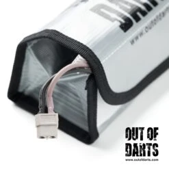 Out Of Darts LiPo Charging Bag/Transport Bag 7 Out Of Darts LiPo Charging Bag/Transport Bag -Out Of Darts Out of Darts Batteries Chargers OOD LiPo Charging Transport Bag with battery cable detail
