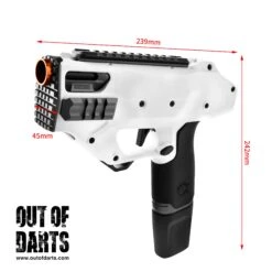 Worker Nightingale 2.0 Blaster -Out Of Darts Out of Darts Blasters Flywheelers Worker Nightingale 2.0 dimensions