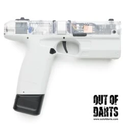 Hare Tech Diana Brushless Flywheel Blaster (2023 + 2025) 23 Hare Tech Diana Brushless Flywheel Blaster (2023 + 2025) -Out Of Darts Out of Darts Blasters Shells Hare Technologies HC Diana Brushless Flywheel Blaster Clear