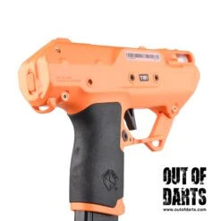 Worker Nightingale Blaster FULL-AUTO 21 Worker Nightingale Blaster FULL-AUTO -Out Of Darts Out of Darts Blasters Shells Worker Nightingale Full Auto Blaster detail right rear