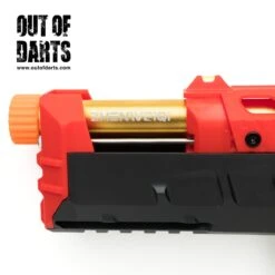 ZWQ S200S Viper Blaster -Out Of Darts Out of Darts Blasters Shells ZWQ S200S Viper Blaster Red Black hold open feature detail