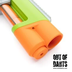 Sillybutts Breacher 3D Parts + Hardware Kit BETA 28 Sillybutts Breacher 3D Parts + Hardware Kit BETA -Out Of Darts Out of Darts Blasters Springer Sillybutts Breacher Shell Fed Shotgun Blaster assembled front detail