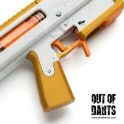 Sillybutts Excalibur 3D Parts + Hardware Kit -Out Of Darts Out of Darts Blasters Springers Sillybutts Excalibur assembled grip detail 1