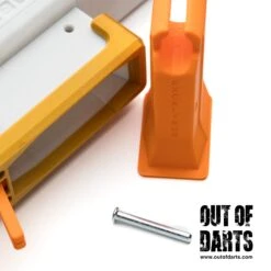 Sillybutts Excalibur Hardware Kit -Out Of Darts Out of Darts Blasters Springers Sillybutts Excalibur assembled magwell adapter detail