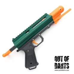 Sillybutts Wildstyle Silly Shell Pistol Hardware Kit -Out Of Darts Out of Darts Blasters Springers Sillybutts Wildstyle Silly Shell Pistol Blaster Hardware Kit assembled angled view