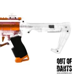 Worker Seagull Clear Edition CQB Blaster 16 Worker Seagull Clear Edition CQB Blaster -Out Of Darts Out of Darts Blasters Springers Worker Seagull Clear Edition CQB Blaster orange stock spring detail