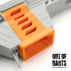 Stryker 2.0 Flared Magwell -Out Of Darts Out of Darts Dart Zone Max Stryker 2.0 Flared Magwell installed in blaster detail