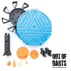 Kptn A Super Drum 70-Round Magazine 3D Parts + Hardware Kit 16 Kptn A Super Drum 70-Round Magazine 3D Parts + Hardware Kit -Out Of Darts Out of Darts Mags Adapters KPA Super Drum 70 Standard Talon Drum Magazine 3D Parts knolled