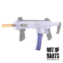 Worker Dragon Claw 15-Round Curved Standard Talon Short Dart Magazine -Out Of Darts Out of Darts Mags Adapters Worker 15 Round Curved Dragon Claw Talon Short Dart Magazine loaded in blaster