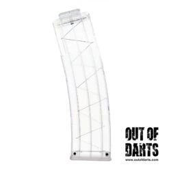Worker Nerf 22 Round Full Length Magazine (multiple Colors) 18 Worker Nerf 22 Round Full Length Magazine (multiple Colors) -Out Of Darts Out of Darts Mags Adapters Worker 22 Round Full Length Magazine Transparent Clear