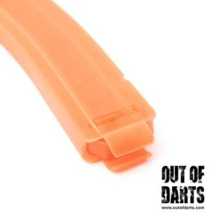 Worker Dragon Claw 15-Round Curved Standard Talon Short Dart Magazine -Out Of Darts Out of Darts Mags Adapters Worker Dragon Claw 15 Round Curved Standard Talon Magazine Transparent Orange detail feed lips