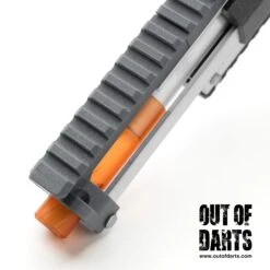 Thanh RIPPCAR Variable-Line Segmented SLA-Printed Resin PCAR 26 Thanh RIPPCAR Variable-Line Segmented SLA-Printed Resin PCAR -Out Of Darts Out of Darts Rifling Attachments SCAR Thanh RIPPCAR Variable Line Segmented SLA Printed Resin PCAR installed in lynx blaster with recessed barrel detail