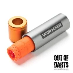 Worker 10-Line Adjustable Aluminum SCAR 26 Worker 10-Line Adjustable Aluminum SCAR -Out Of Darts Out of Darts SCAR BCAR Worker 10 String Adjustable Aluminum SCAR Barrel Grey Orange internals