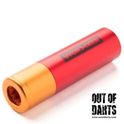 Worker 10-Line Adjustable Aluminum SCAR 33 Worker 10-Line Adjustable Aluminum SCAR -Out Of Darts Out of Darts SCARs BCARs Worker 10 String Adjustable Aluminum SCAR Barrel Red Orange detail