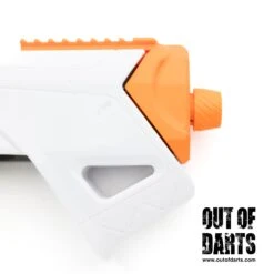 RedCowl Torrent Barrel Collet -Out Of Darts Out of Darts Springer Parts RedCowl Nerf Pro Torrent Barrel Collet installed in blaster