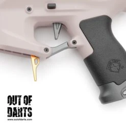 Sabre Seagull Metal Mag Release 6 Sabre Seagull Metal Mag Release -Out Of Darts Out of Darts Springer Parts Sabre Seagull Metal Mag Release installed in blaster