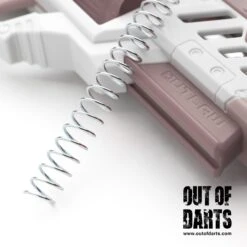 Dart Zone Max Outlaw Spring (Low-Power) 9 Dart Zone Max Outlaw Spring (Low-Power) -Out Of Darts Out of Darts Springs Dart Zone Max Outlaw Low Power Spring next to blaster detail front