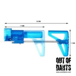Worker Simple Nerf Extension Stock (multiple Colors) -Out Of Darts Out of Darts Stocks Worker Simple Adjustable N Strike Compatible Extension Stock dimensions