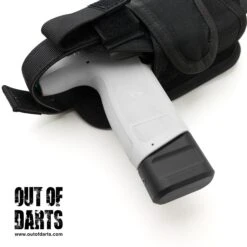 Condor MOLLE Holster -Out Of Darts Out of Darts Tactical Gear Condor MOLLE Holster with blaster installed detail
