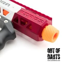 RedCowl Unicorn Wings Barrel Shroud + Collet 11 RedCowl Unicorn Wings Barrel Shroud + Collet -Out Of Darts XYL Unicorn Wings Barrel Shroud Collet PCAR By RedCowl installed with PCAR detail